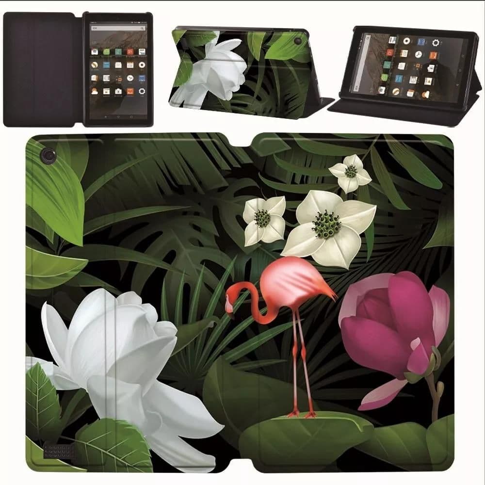 Amazon Fire Tablet Case - Flamingo Flowers